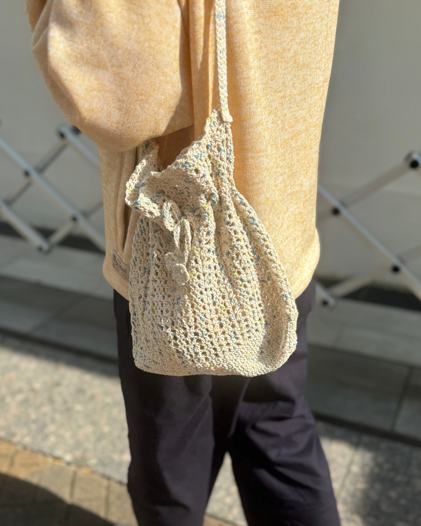 Crocheted side pockets